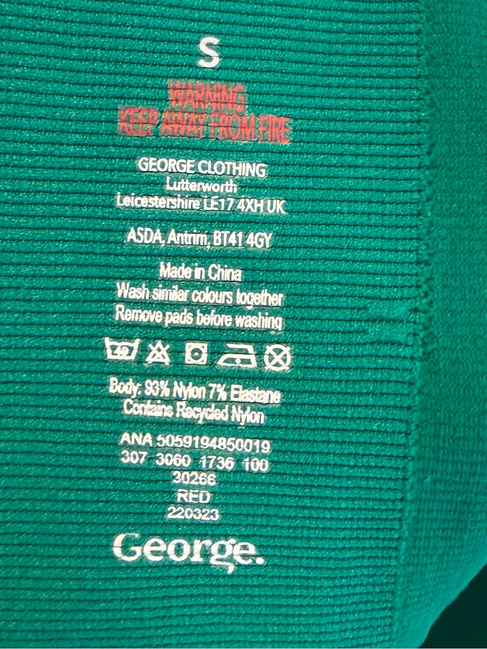 George Green Teal Bralette Bra Lace Trim Size Small Ribbed - Picture 5 of 6